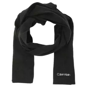 Шарф с добавлением шерсти и кашмиру Calvin Klein, черный