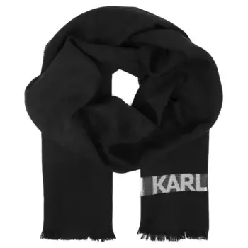 Шарф с добавлением шерсти Karl Lagerfeld, черный