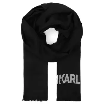 Шарф с добавлением шерсти Karl Lagerfeld, черный