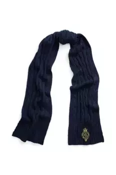 Шарф с добавлением шерсти Lauren Ralph Lauren, темно-синий