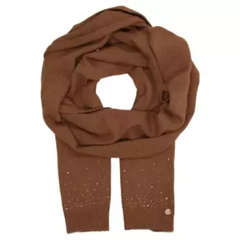 Шарф с добавлением шерсти Liu Jo, коричневый