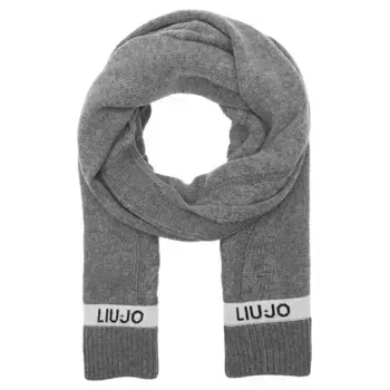 Шарф с добавлением шерсти Liu Jo, серый