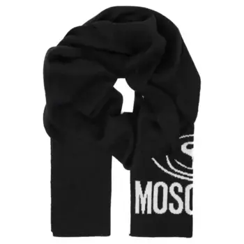 Шарф с добавлением шерсти Moschino, черный
