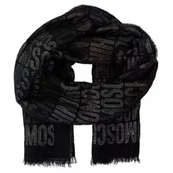 Шарф с добавлением шерсти Moschino, черный