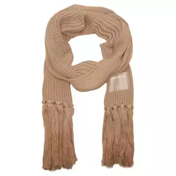 Шарф с добавлением шерсти Patrizia Pepe, коричневый