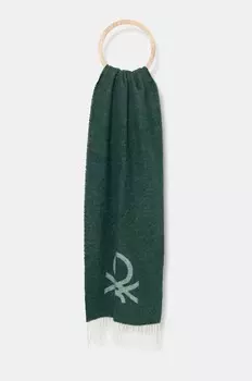 Шарф с добавлением шерсти United Colors Of Benetton, зеленый