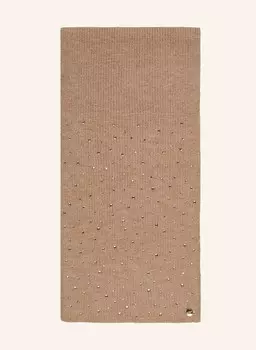 Шарф с драгоценными камнями GUESS, цвет CAMEL/ROSGOLD