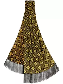 Шарф с геометричным принтом ETRO, черный