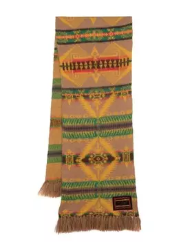 Шарф с геометричным принтом Pierre-Louis Mascia, нейтральный цвет