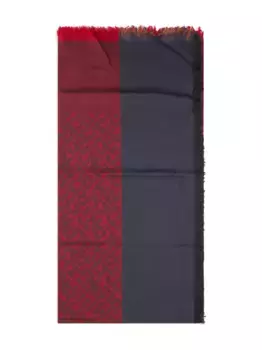 Шарф с геометричным узором Longchamp, красный