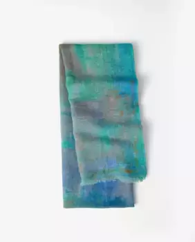 Шарф с градиентной строчкой в пятнах Parfois, синий