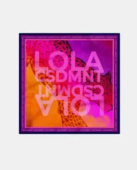 Шарф с градиентным животным принтом и центральным логотипом Lola Casademunt, оранжевый