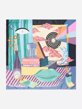 Шарф с графическим принтом Bimba y Lola, синий