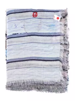 Шарф с графическим принтом TALKING WALLS, синий