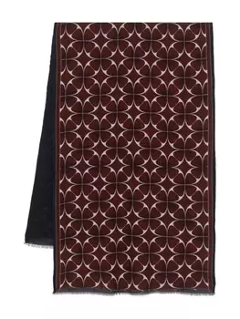 Шарф с графичным принтом Dell'oglio, синий