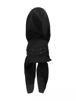 Шарф с капюшоном и застежкой-молнией Maison Margiela, черный