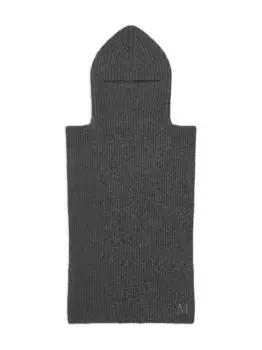 Шарф с капюшоном MAX MARA, серый