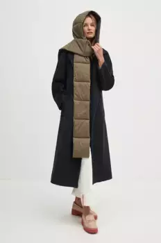 Шарф с капюшоном Sisley, зеленый