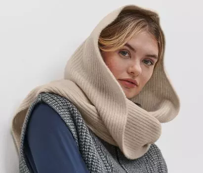 Шарф с капюшоном Tchibo, крем