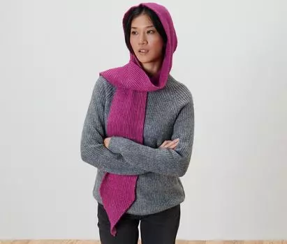 Шарф с капюшоном Tchibo, розовый