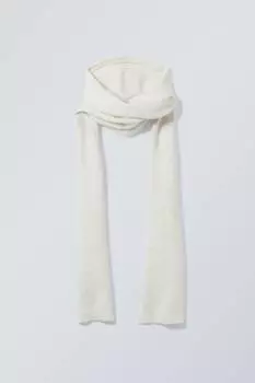 Шарф с капюшоном Weekday, белый