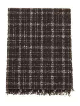 Шарф с клетчатым принтом Destin, коричневый