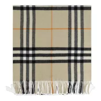 Шарф с клетчатым принтом и бахромой Burberry