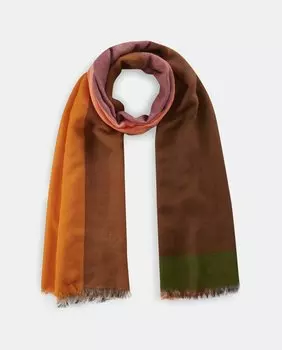 Шарф с комбинированным многоцветным принтом «елочка» Codello, мультиколор