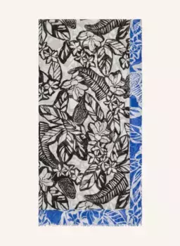 Шарф с льном Marc Cain, черный