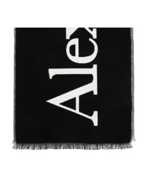 Шарф с логотипом Alexander Mcqueen, черный