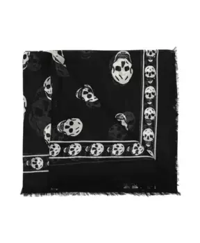 Шарф с логотипом Alexander Mcqueen, черный