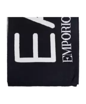 Шарф с логотипом Emporio Armani Ea7, черный