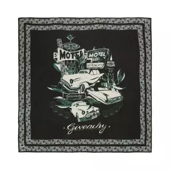 Шарф с логотипом Givenchy Motel, цвет Черный/Зеленый