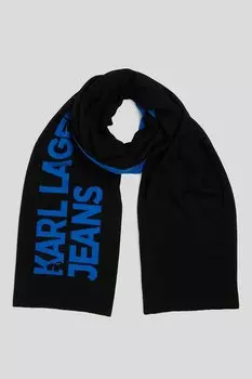 Шарф с логотипом Karl Lagerfeld, черный