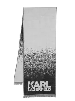 Шарф с логотипом Karl Lagerfeld, черный