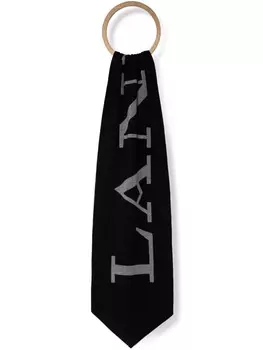Шарф с логотипом Lanvin, черный