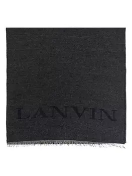 Шарф с логотипом Lanvin, черный