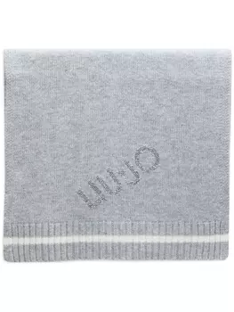Шарф с логотипом LIU JO, серый