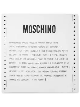 Шарф с логотипом Moschino, белый