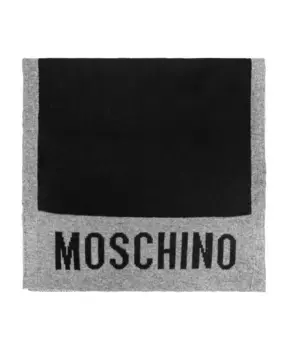 Шарф с логотипом Moschino, черный