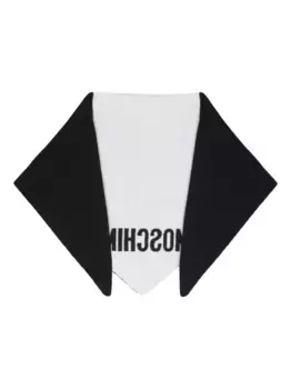 Шарф с логотипом Moschino, черный
