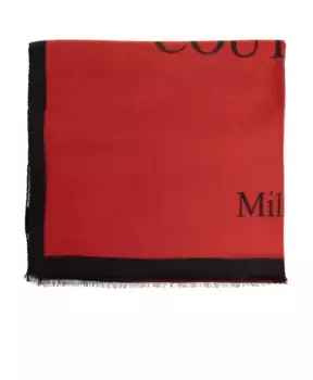 Шарф с логотипом Moschino, красный