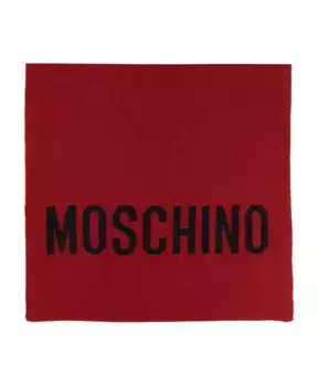 Шарф с логотипом Moschino, красный