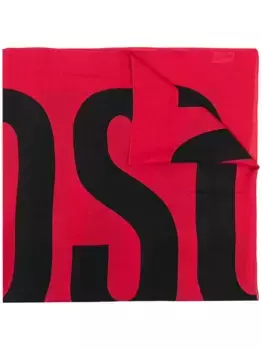 Шарф с логотипом Moschino, красный
