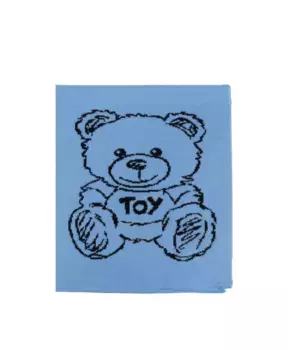 Шарф с логотипом Moschino, синий