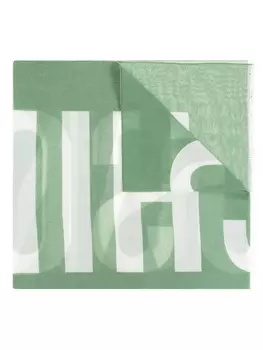 Шарф с логотипом Moschino, зеленый