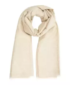 Шарф с логотипом однотонный 190x70 см Moschino, бежевый