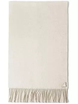 Шарф с логотипом Prada, нейтральный цвет