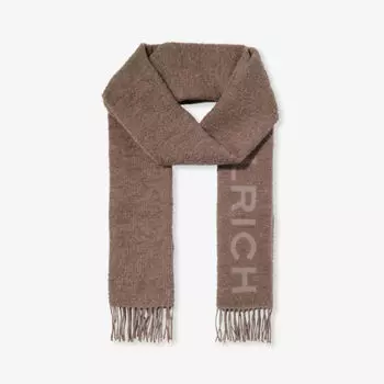 Шарф с логотипом Woolrich, коричневый