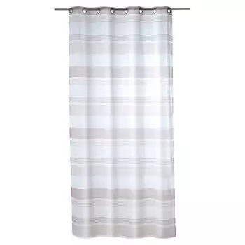 Шарф с люверсами - серый - зеленый - белый - 140 х 245 см - полиэстер - горизонтальные полосы HR Import GmbH, серо-коричневый